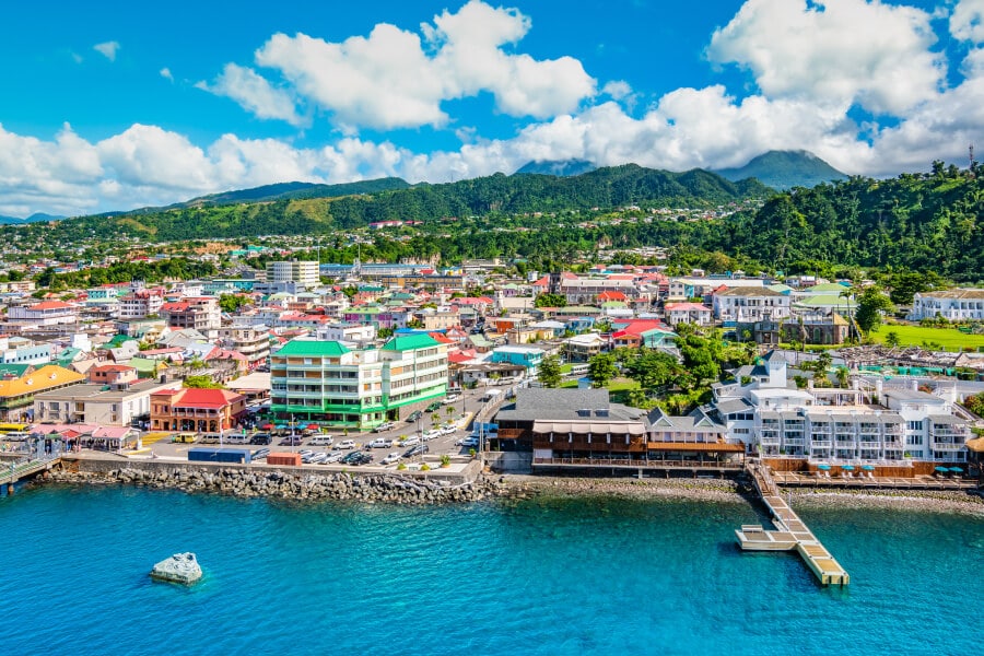 Commonwealth of Dominica: Roseau is the capital of the small Caribbean nation of Dominica